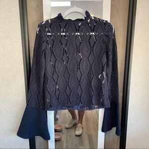 See by Chloe Bell Sleeve Lace Blouse